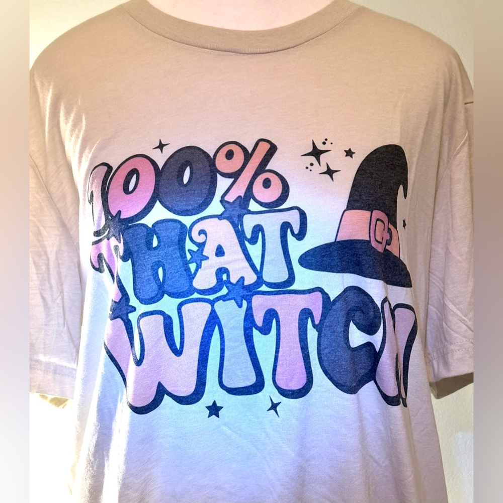 💯 THAT Witch Short Sleeve Soft Tee in Khaki